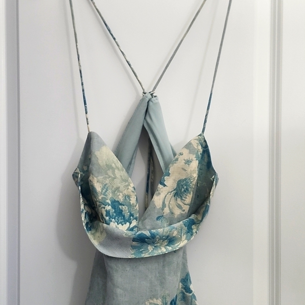 NWT ASOS BLUE FLORAL DRESS SIZE US 6 - Picture 7 of 16
